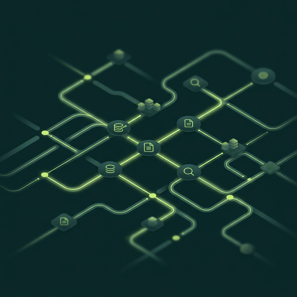 Data context layer architecture with interconnected nodes
